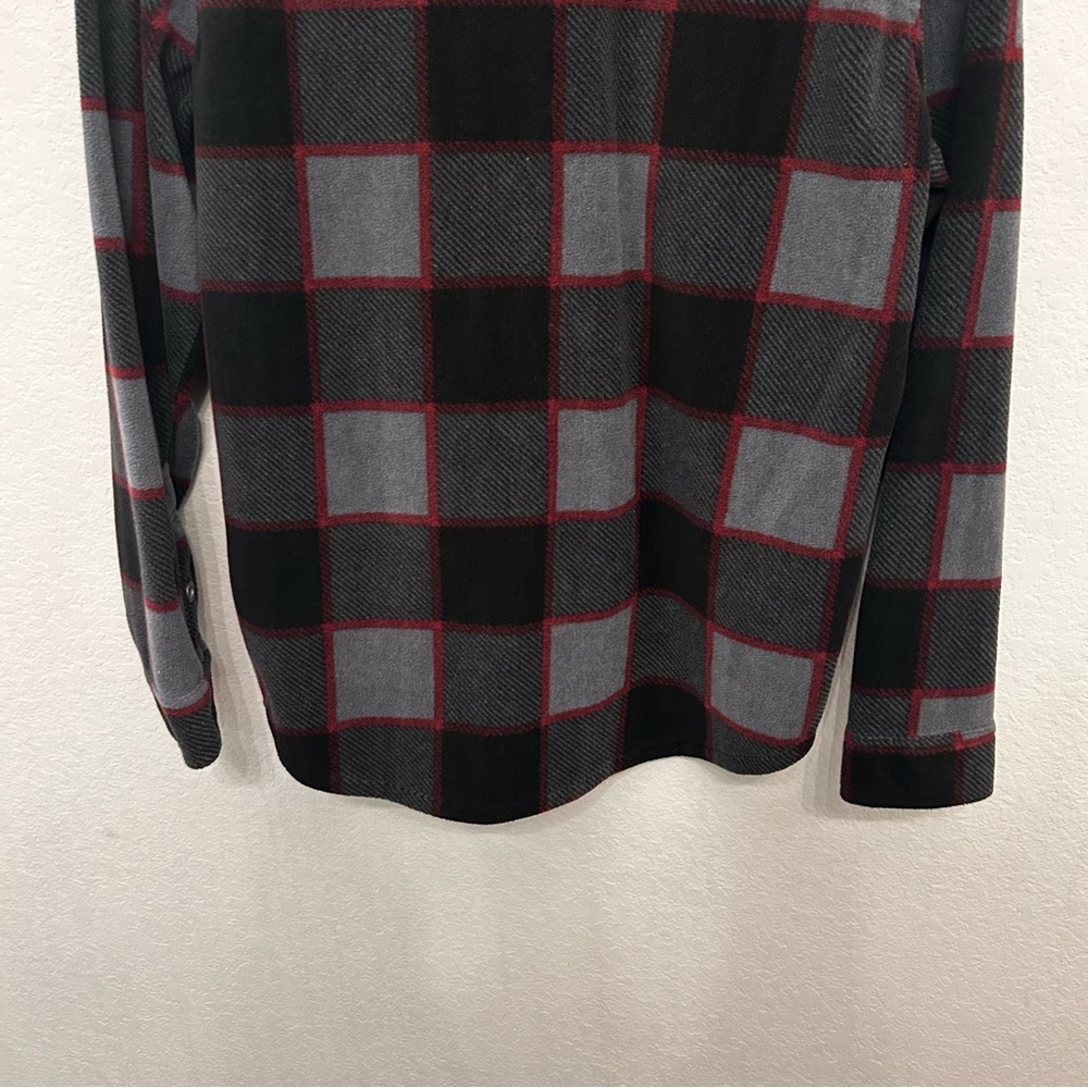 Freedom Foundry Men's Lightweight Plush Plaid Red/Black/Grey Flannel Shirt Sz M - Picture 5 of 8